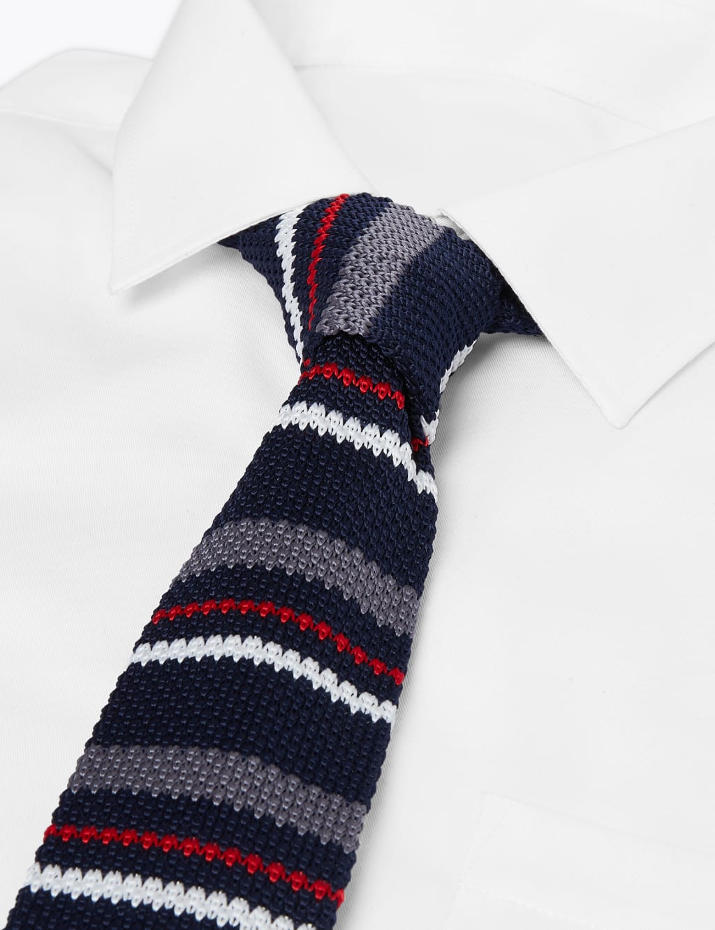 Skinny Striped Knitted Tie 1 of 2