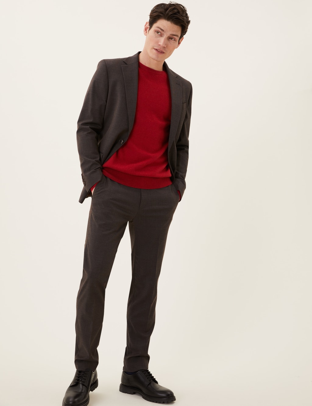 Slim Fit Check Suit Trousers 7 of 7