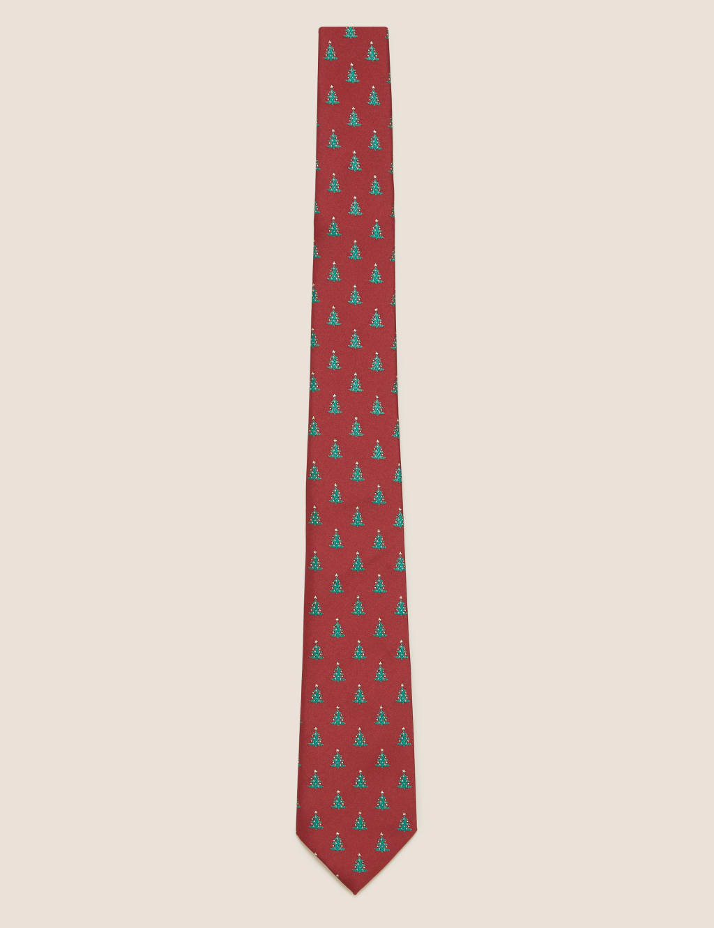 Slim Woven Christmas Tree Tie 1 of 3
