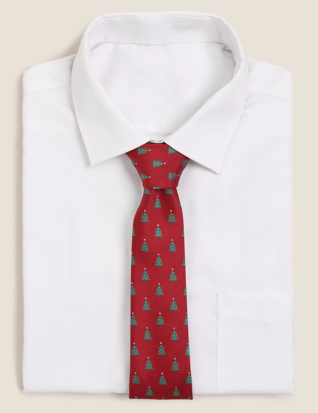 Slim Woven Christmas Tree Tie 2 of 3