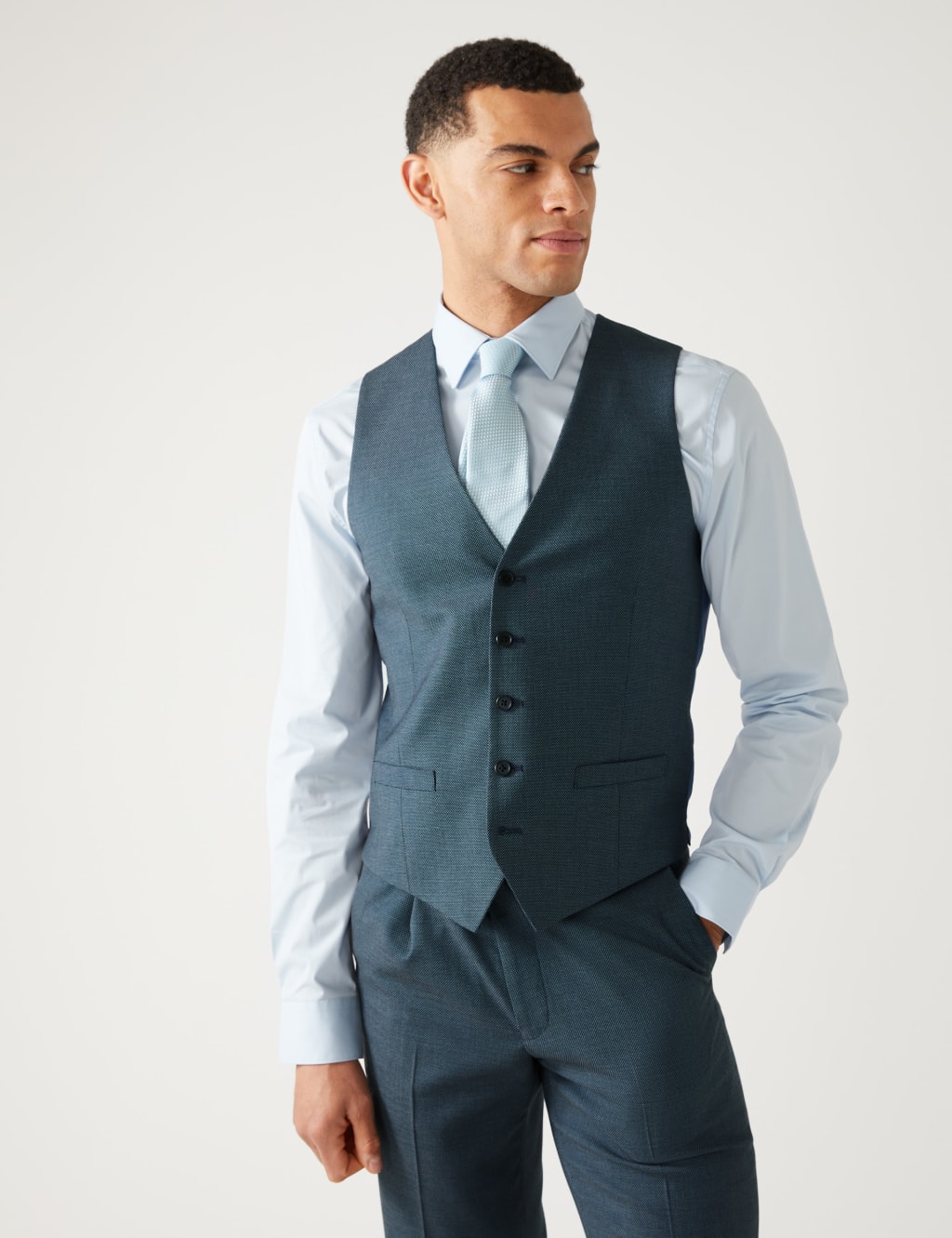 Regular Fit Textured Waistcoat 6 of 8
