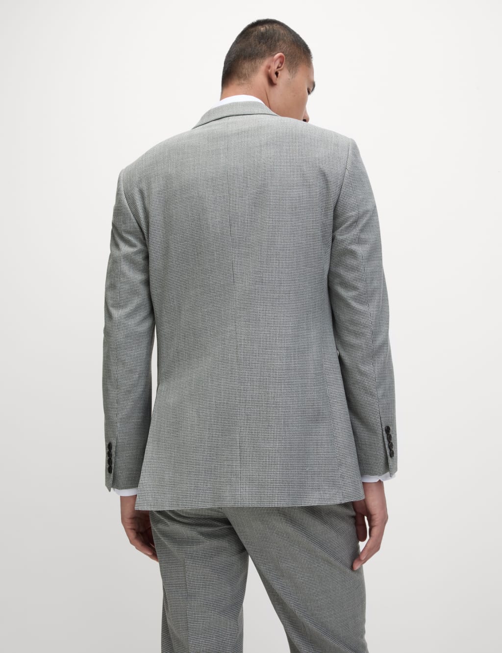 Regular Fit Textured Puppytooth Suit Jacket 5 of 9