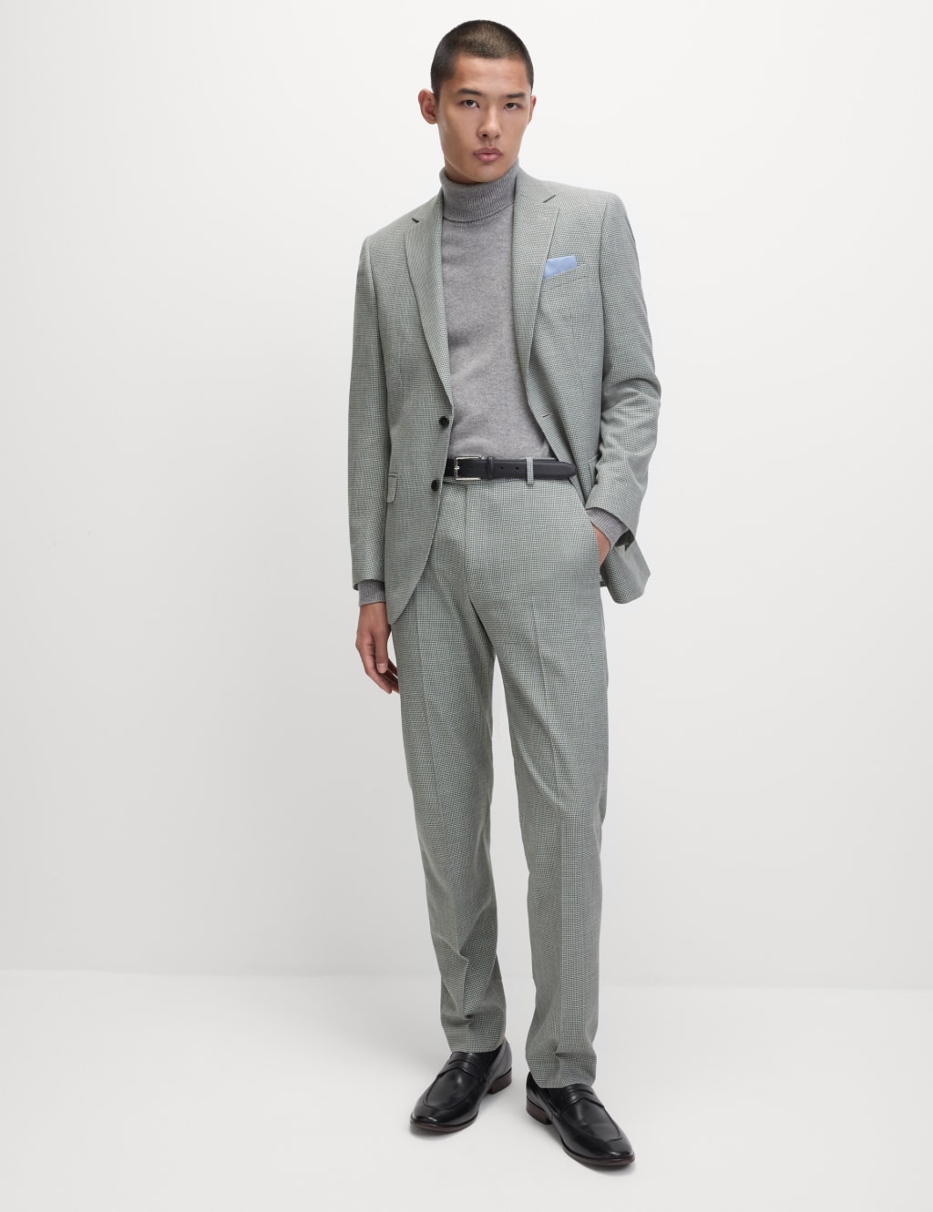 Regular Fit Textured Puppytooth Suit Jacket 9 of 9