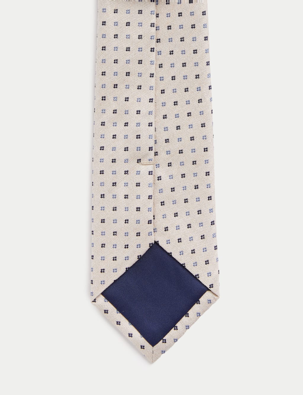 Silk Rich Geometric Tie with Linen 2 of 2