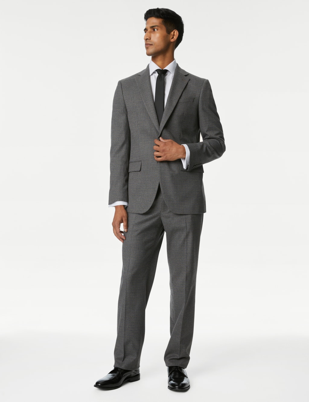Regular Fit Puppytooth Suit Trousers M S Collection M S
