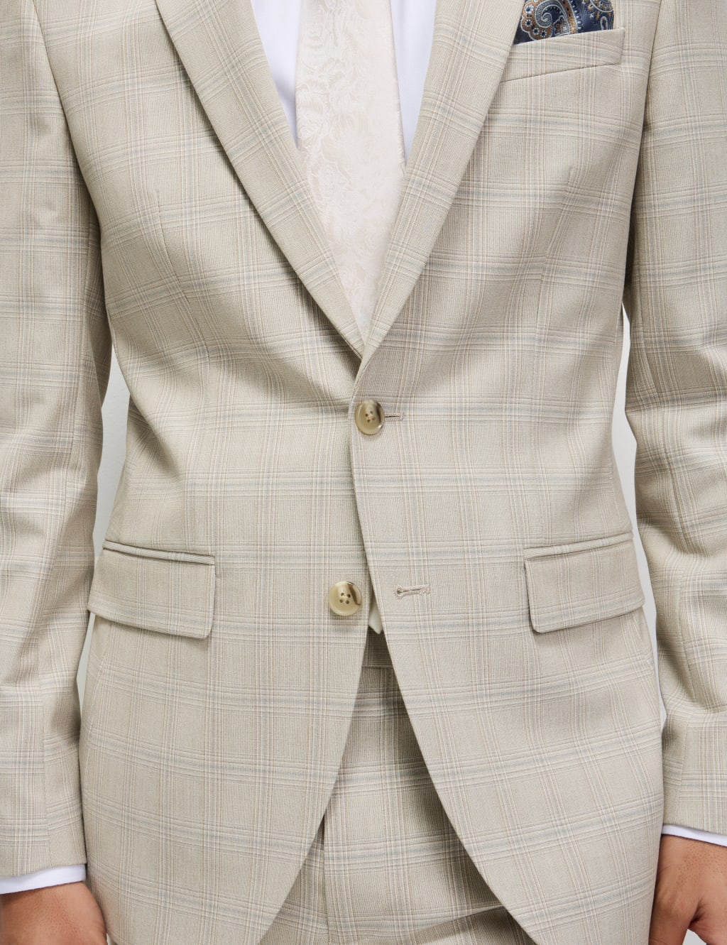 Slim Fit Check Suit Jacket 4 of 7