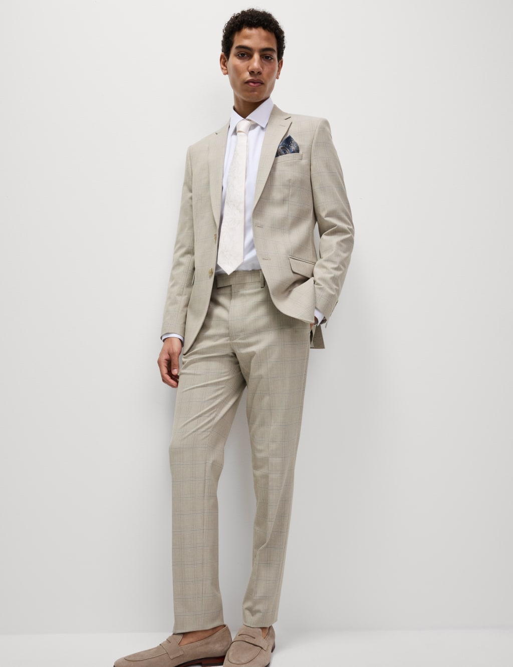 Slim Fit Check Suit Jacket 7 of 7