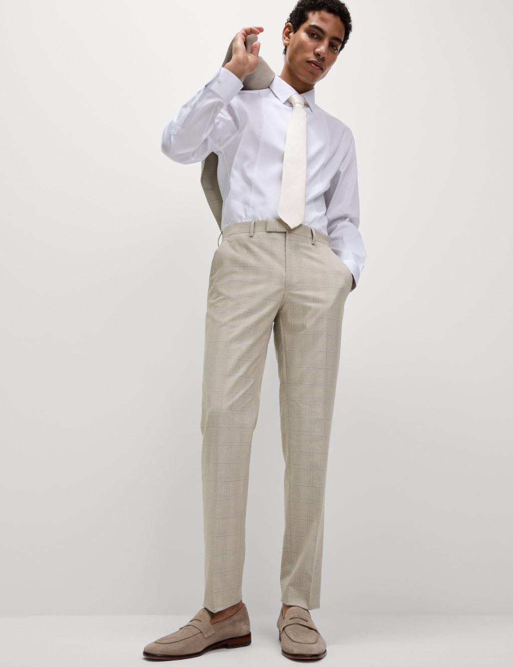 Slim Fit Check Suit Trousers 5 of 7