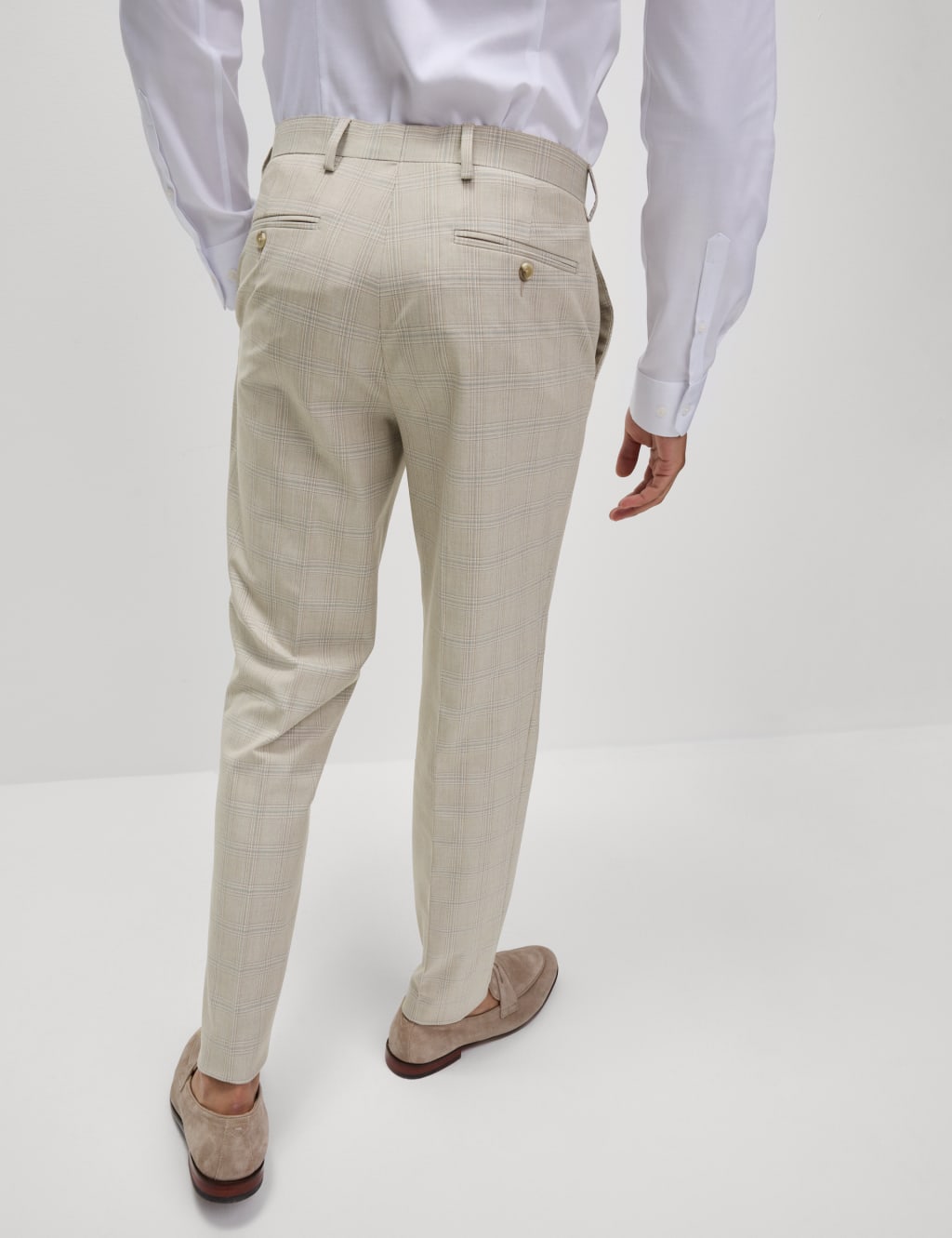 Slim Fit Check Suit Trousers 7 of 7