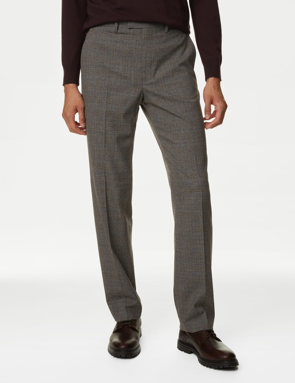 Regular Fit Prince of Wales Check Trousers 4 of 8