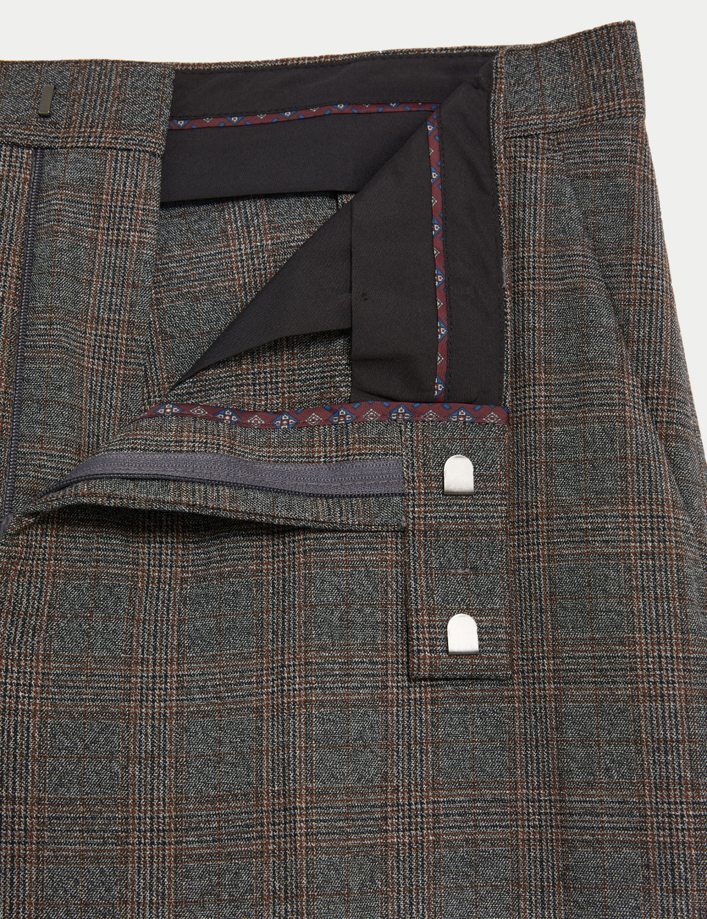 Regular Fit Prince of Wales Check Trousers 7 of 8