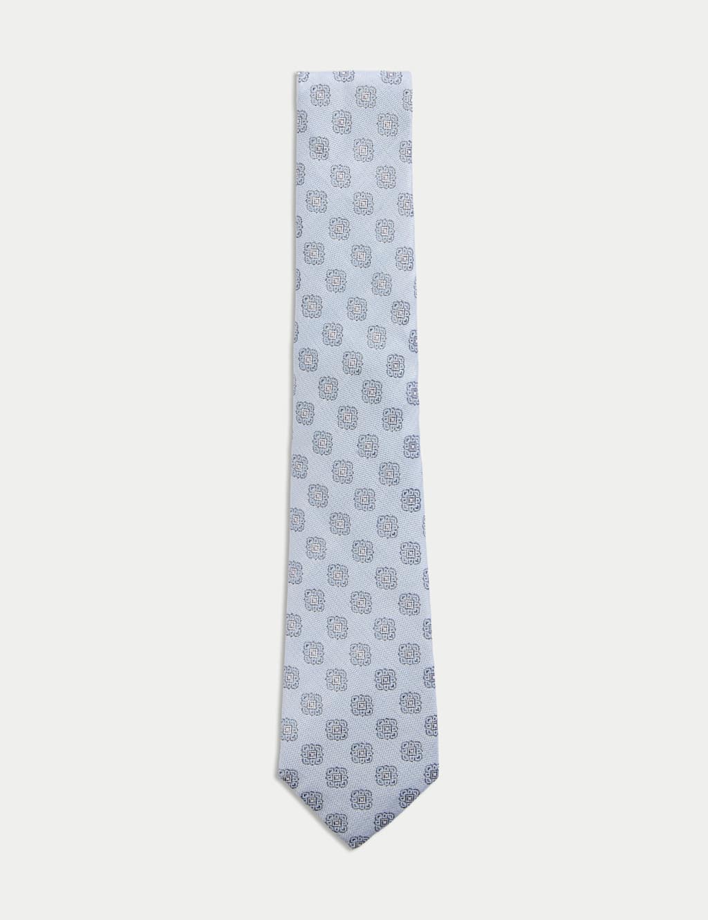 Medallion Linen Silk Blend Tie 1 of 2