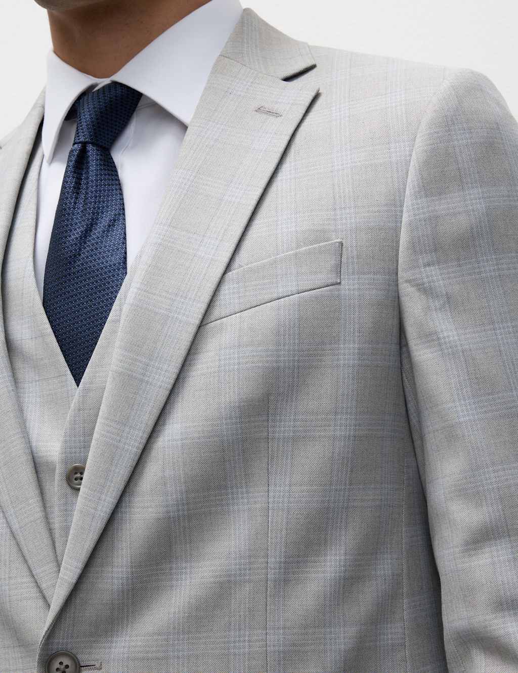 Tailored Fit Check Suit Jacket 7 of 7