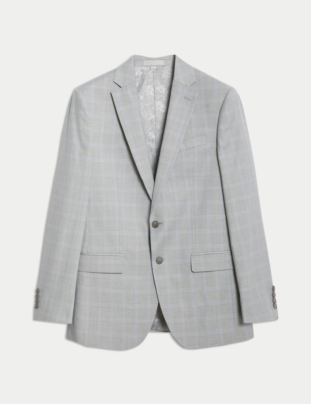 Tailored Fit Check Suit Jacket 2 of 7