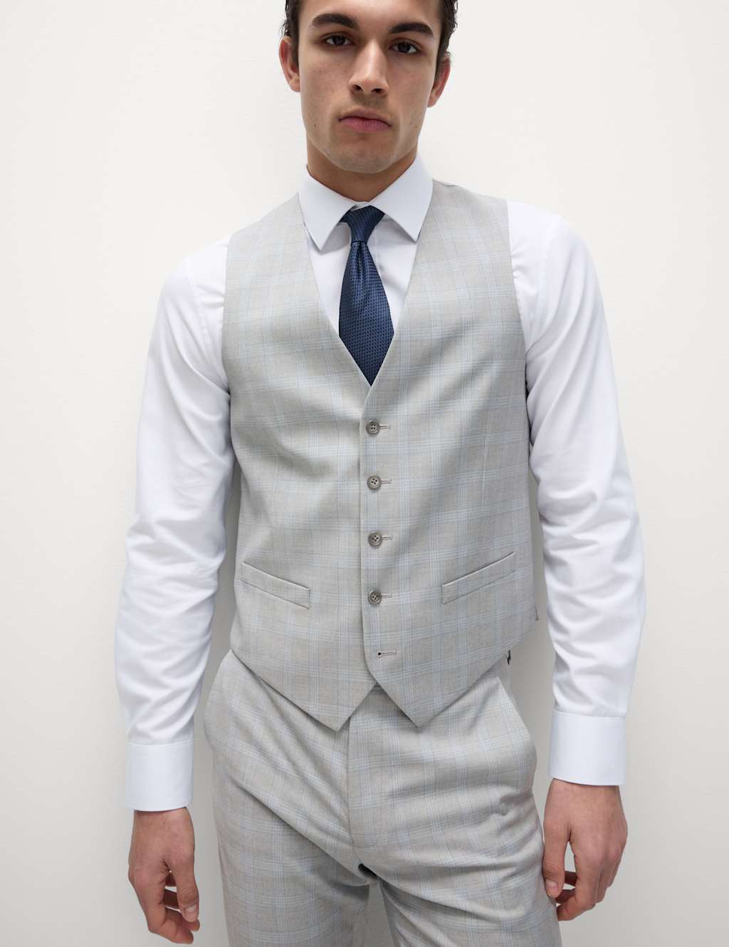 Tailored Fit Check Waistcoat 4 of 6