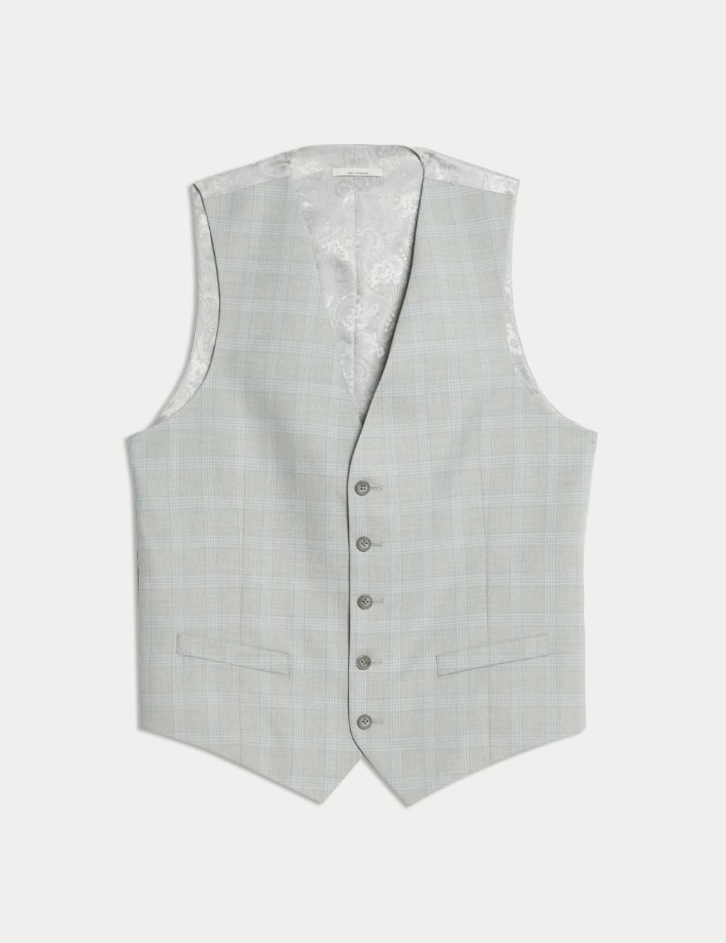 Tailored Fit Check Waistcoat 2 of 6