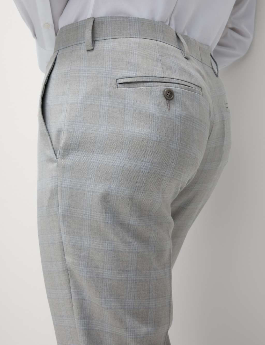 Tailored Fit Check Stretch Suit Trousers 5 of 6