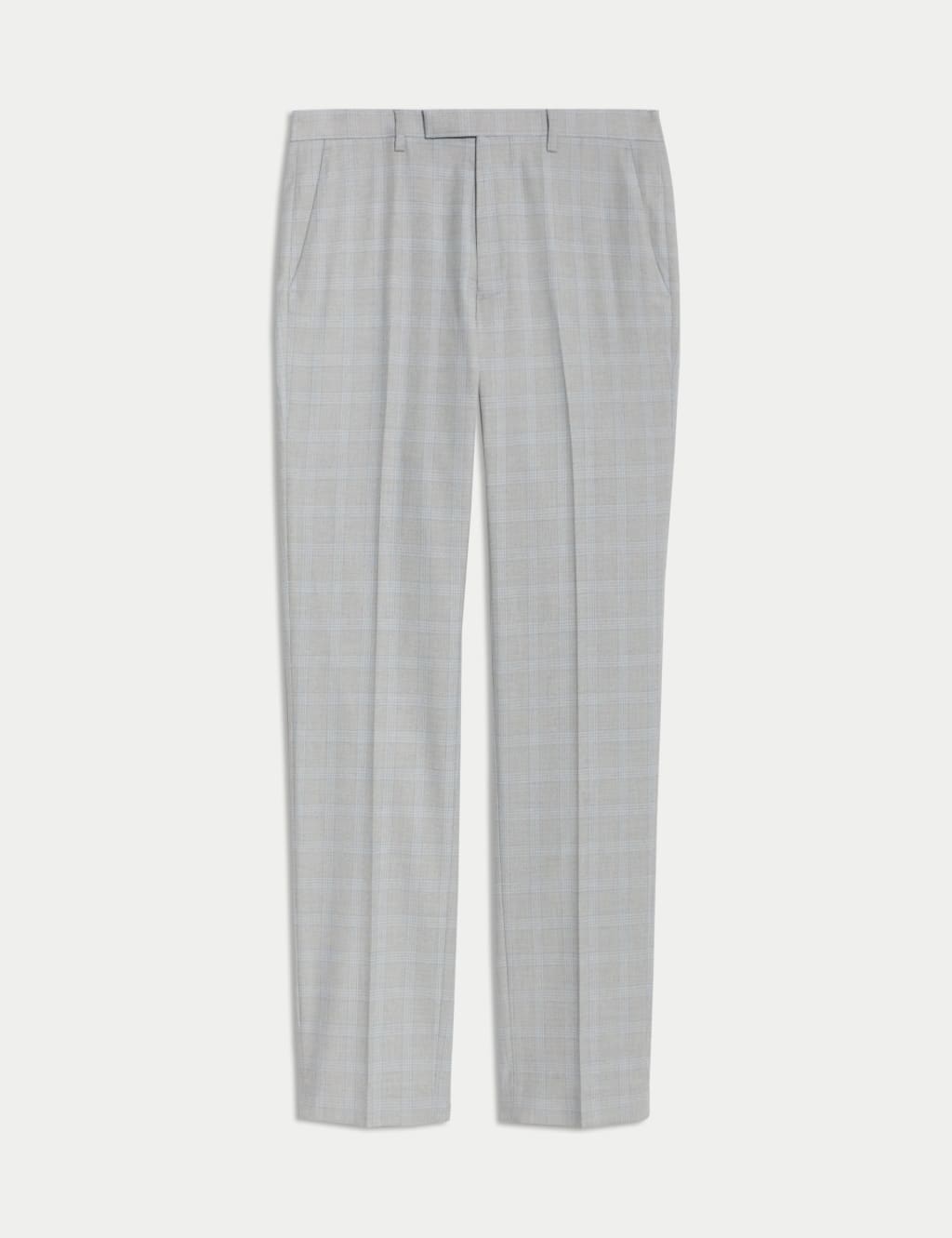 Tailored Fit Check Stretch Suit Trousers 2 of 6
