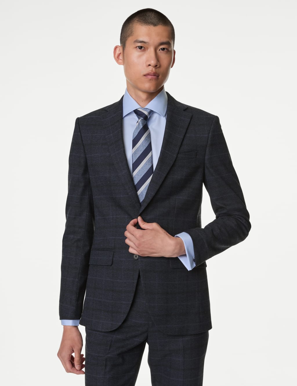 Marks and spencer slim fit suit discount