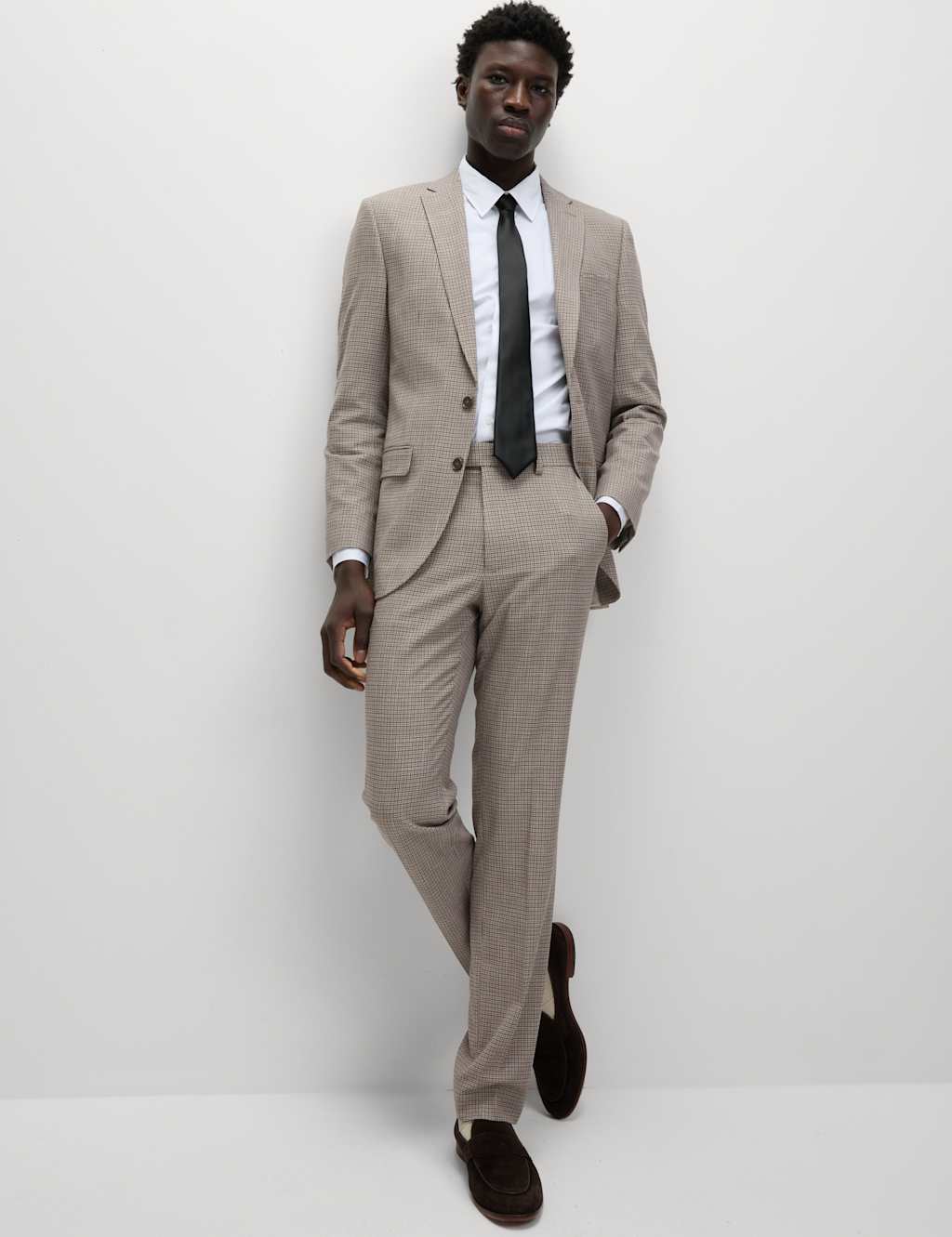 Tailored Fit Grid Check Suit Jacket 5 of 7
