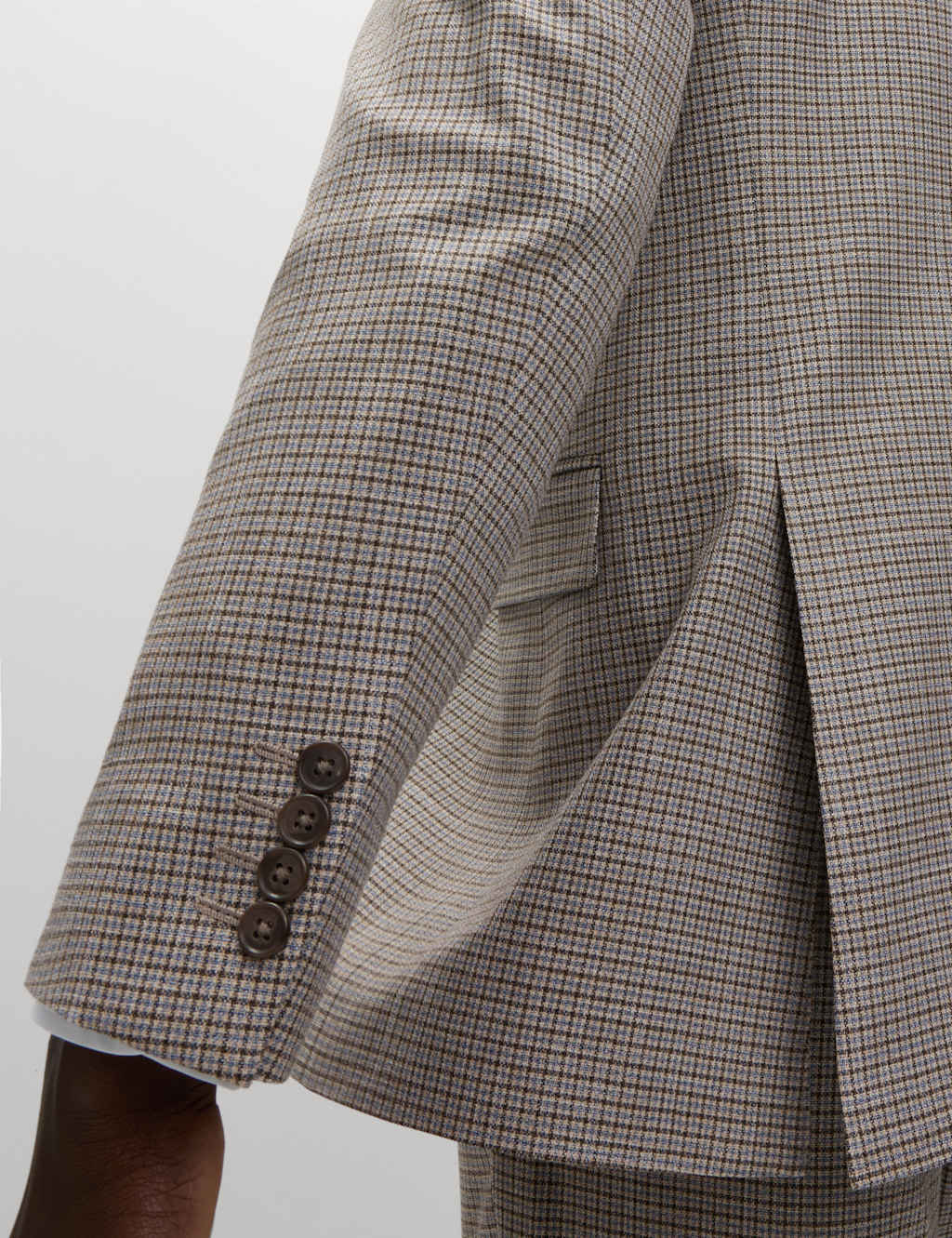 Tailored Fit Grid Check Suit Jacket 6 of 7