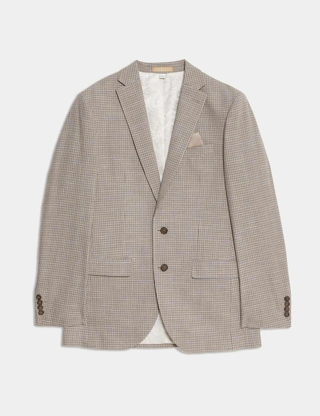 Tailored Fit Grid Check Suit Jacket 2 of 7