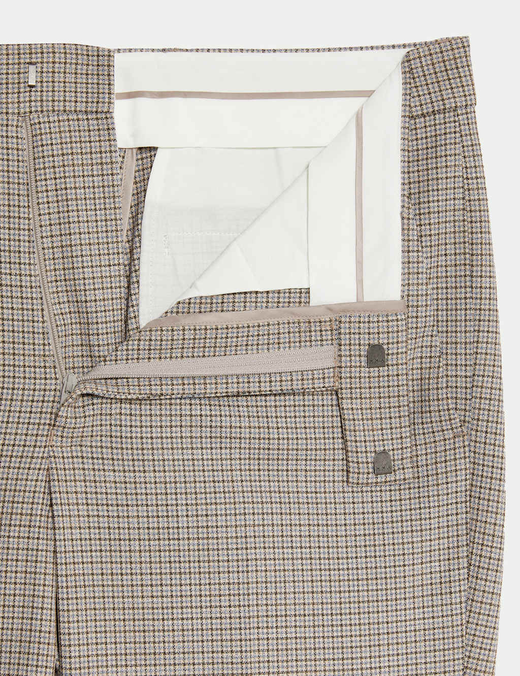 Tailored Fit Grid Check Suit Trousers 3 of 7