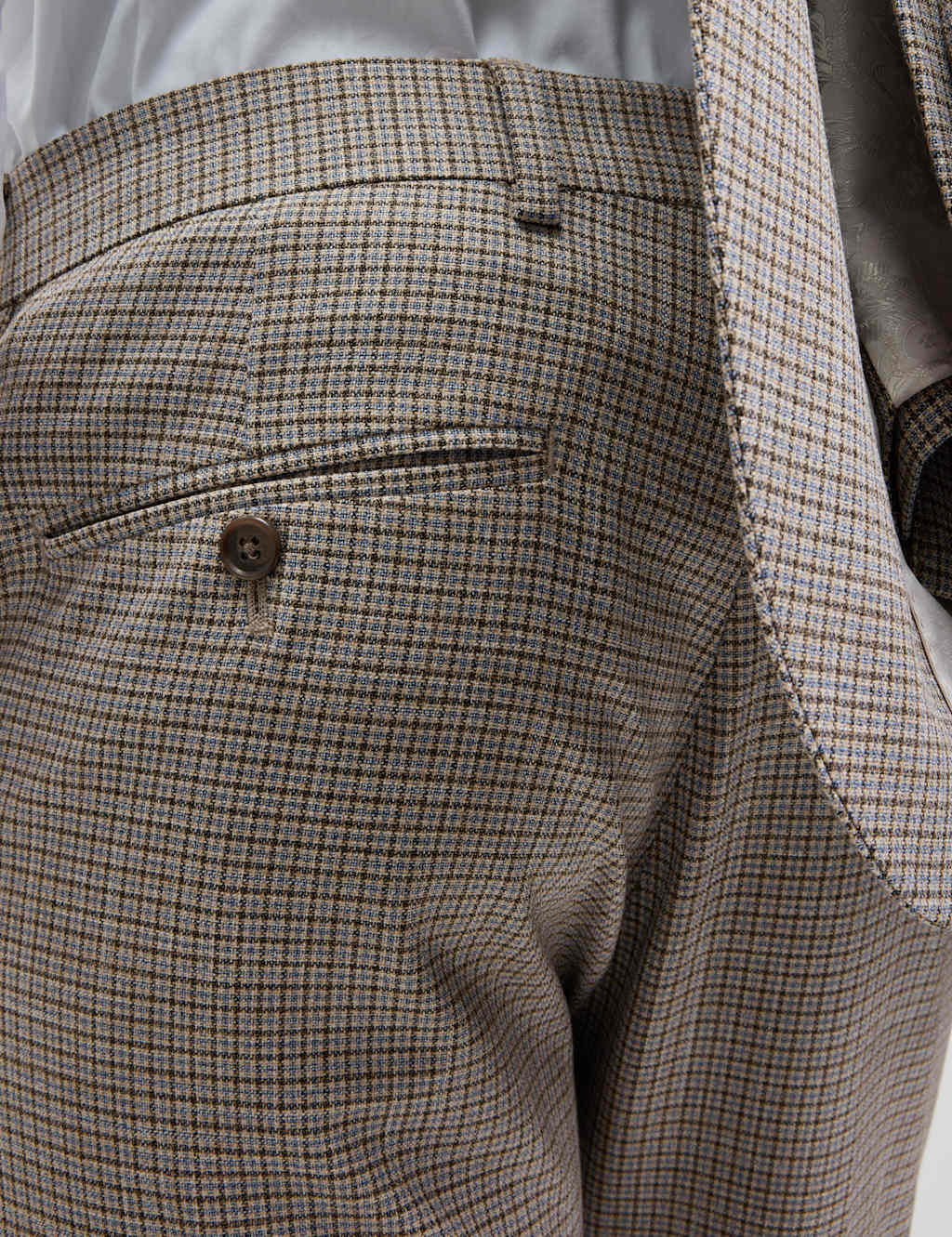 Tailored Fit Grid Check Suit Trousers 7 of 7