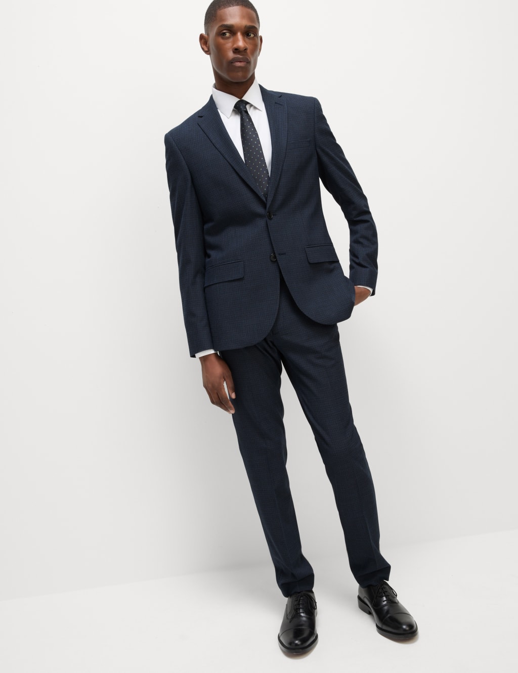 Skinny Fit Check Suit Jacket 4 of 7