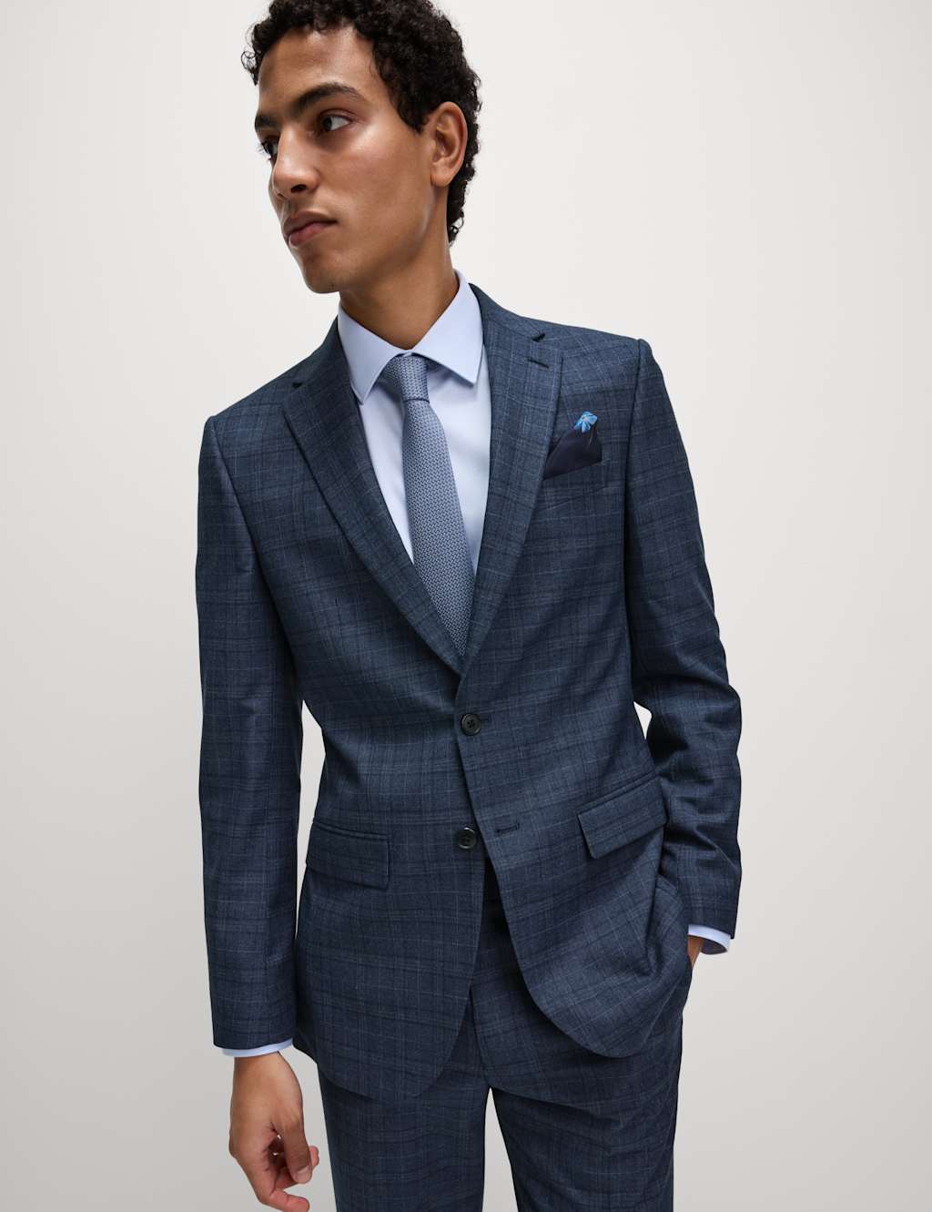 Slim Fit Check Suit Jacket 6 of 7