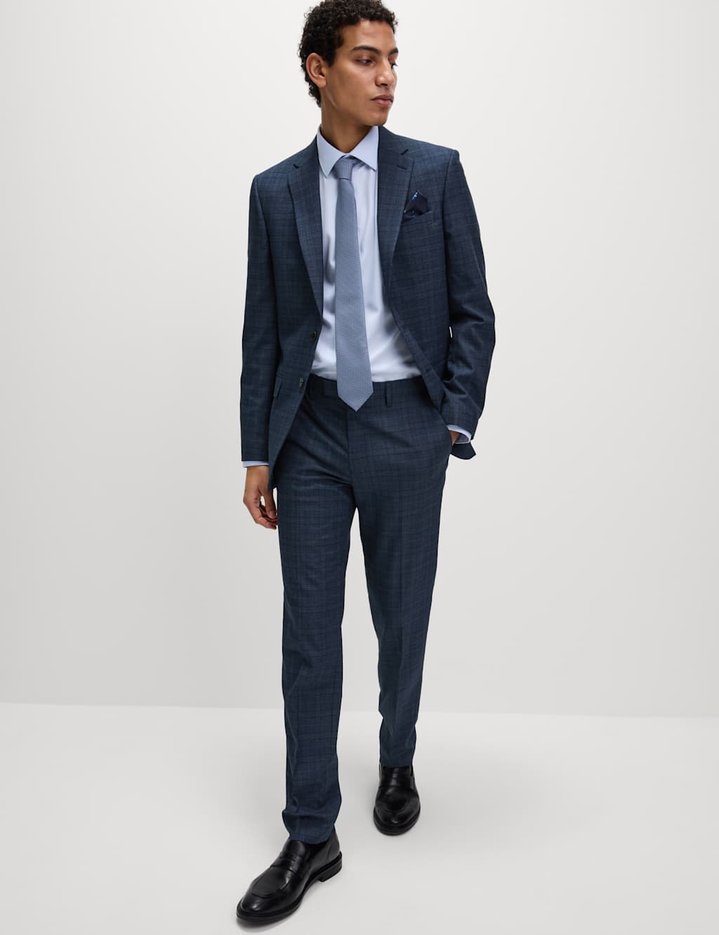 Slim Fit Check Suit Trousers 5 of 7