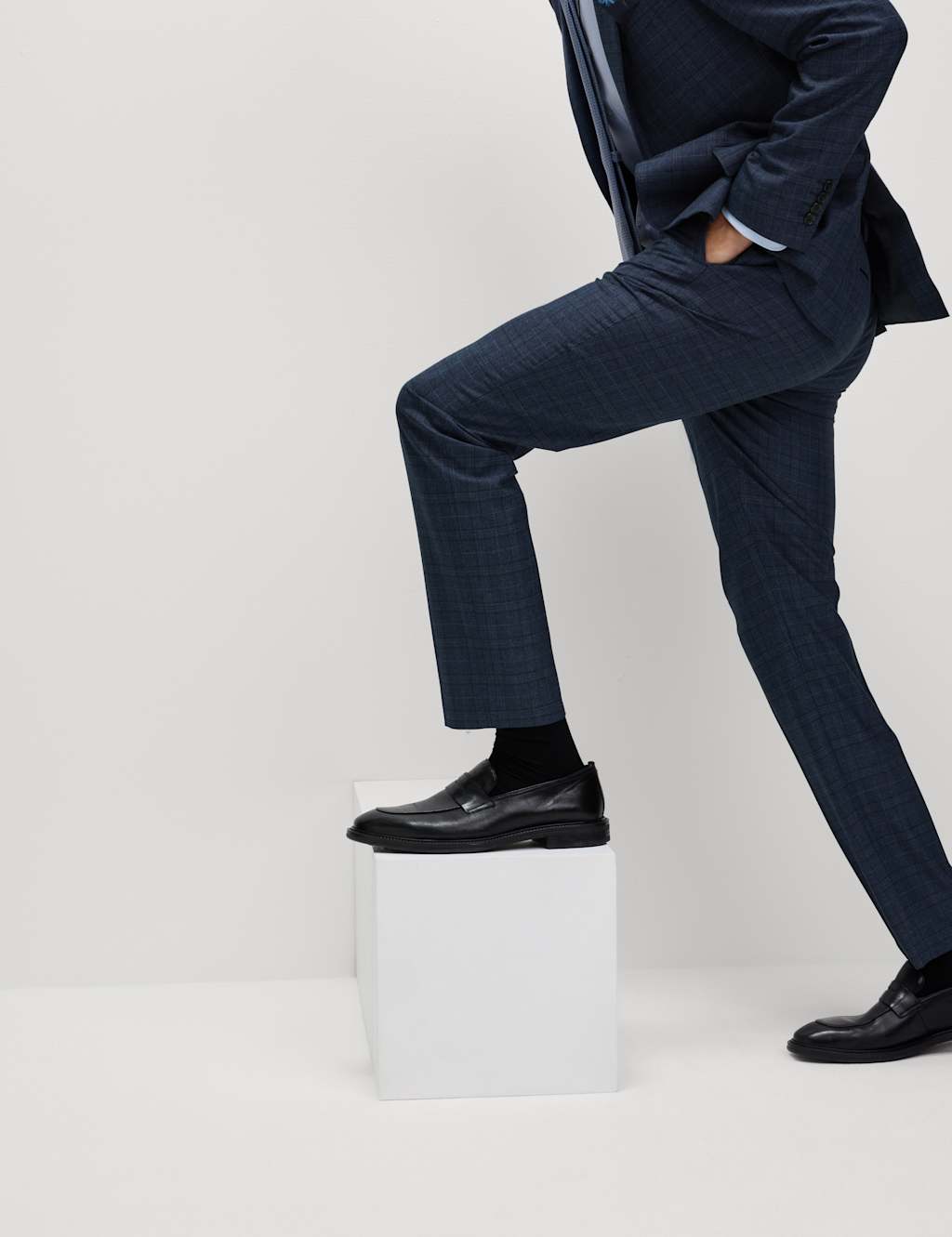 Slim Fit Check Suit Trousers 6 of 7