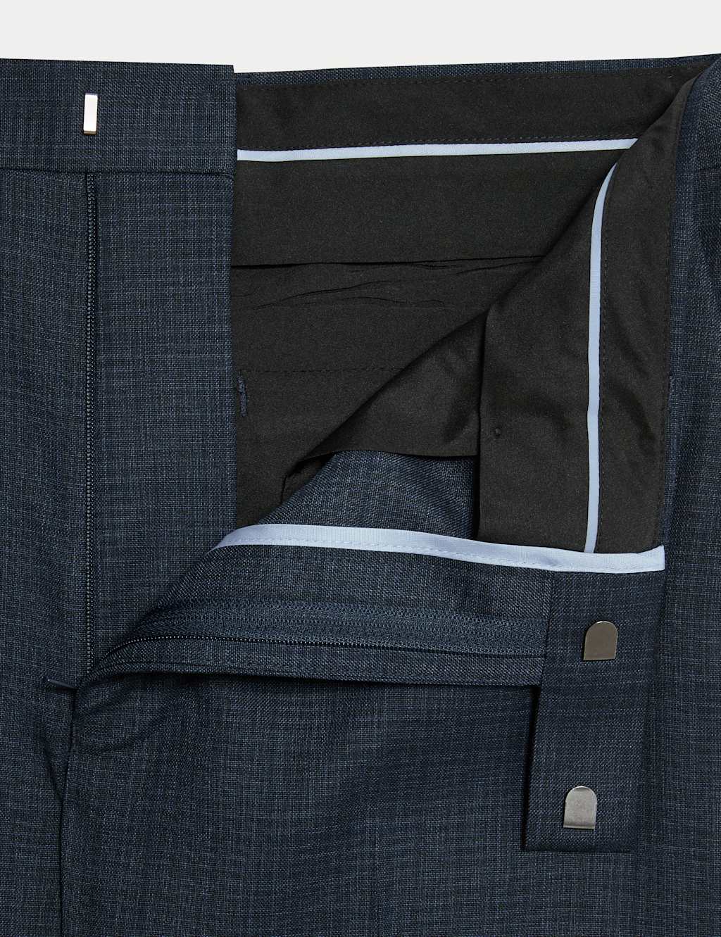 Regular Fit Shadow Check Suit Trousers 3 of 8