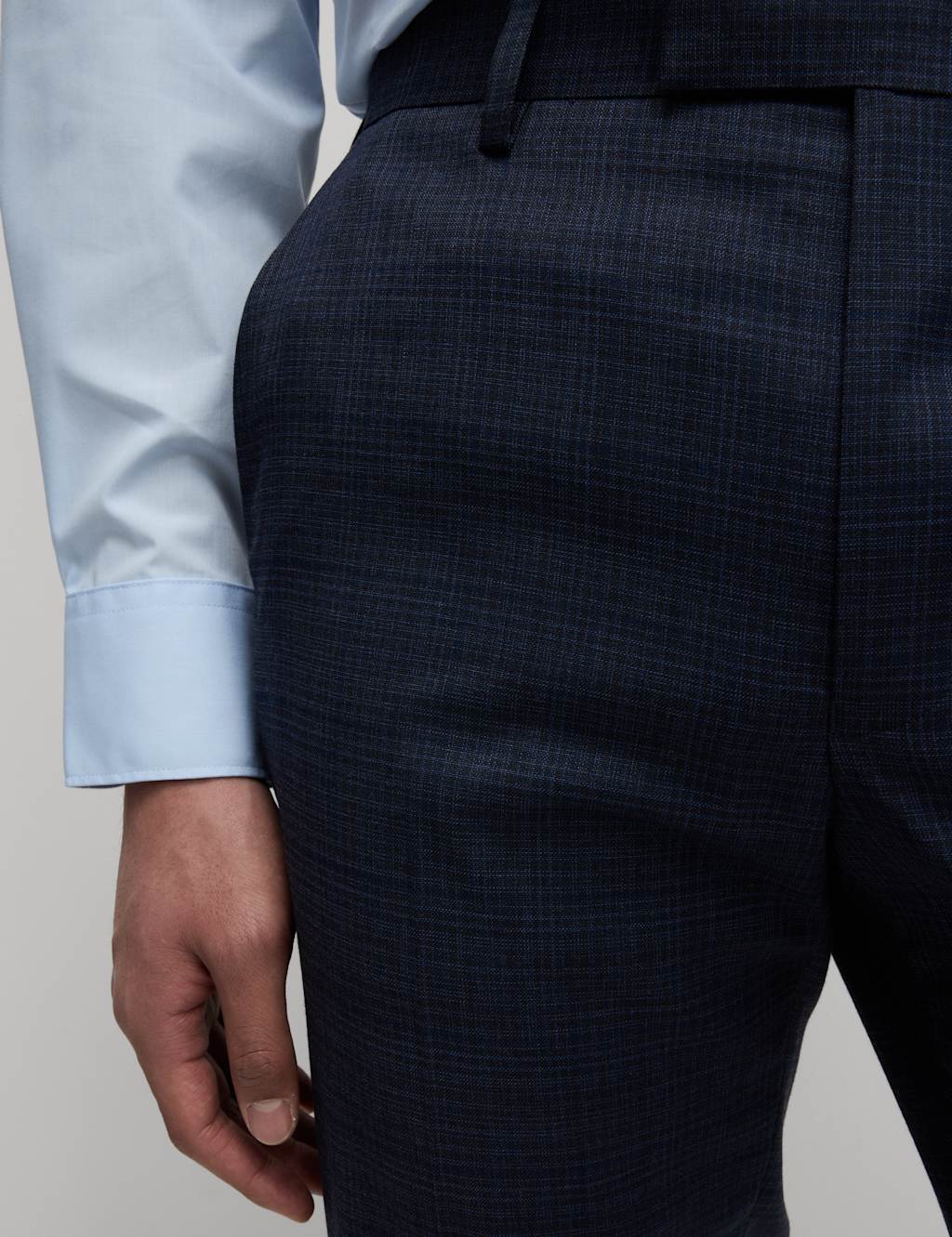 Regular Fit Shadow Check Suit Trousers 4 of 8