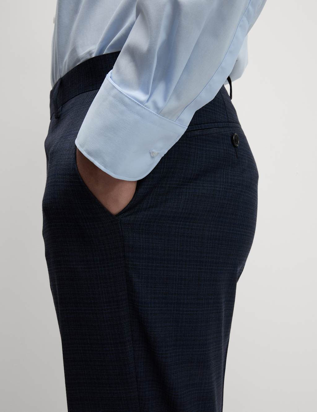 Regular Fit Shadow Check Suit Trousers 6 of 8