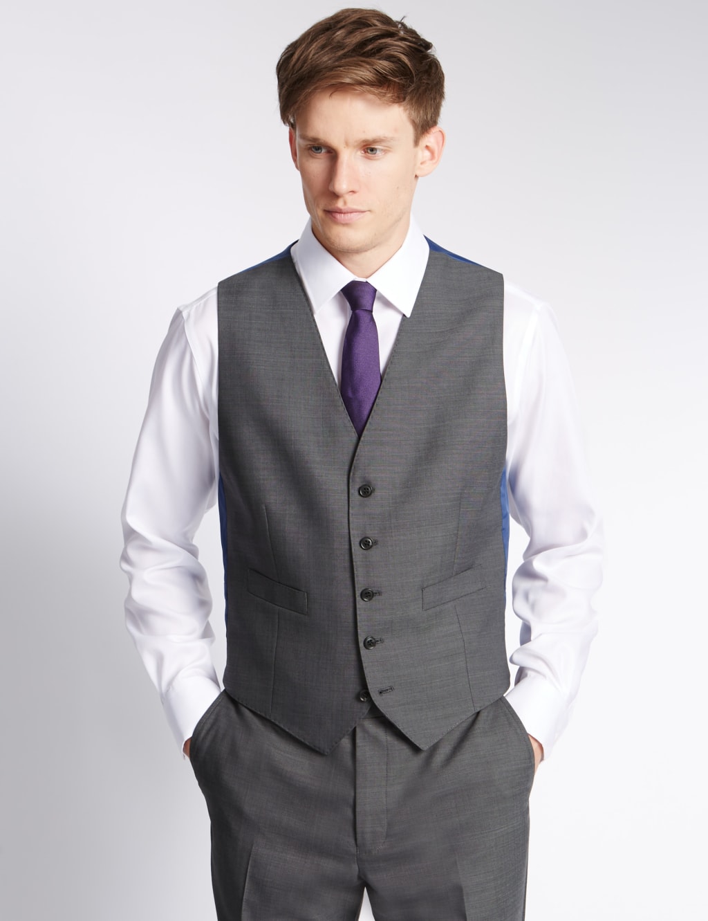 M&s grey waistcoat outlet