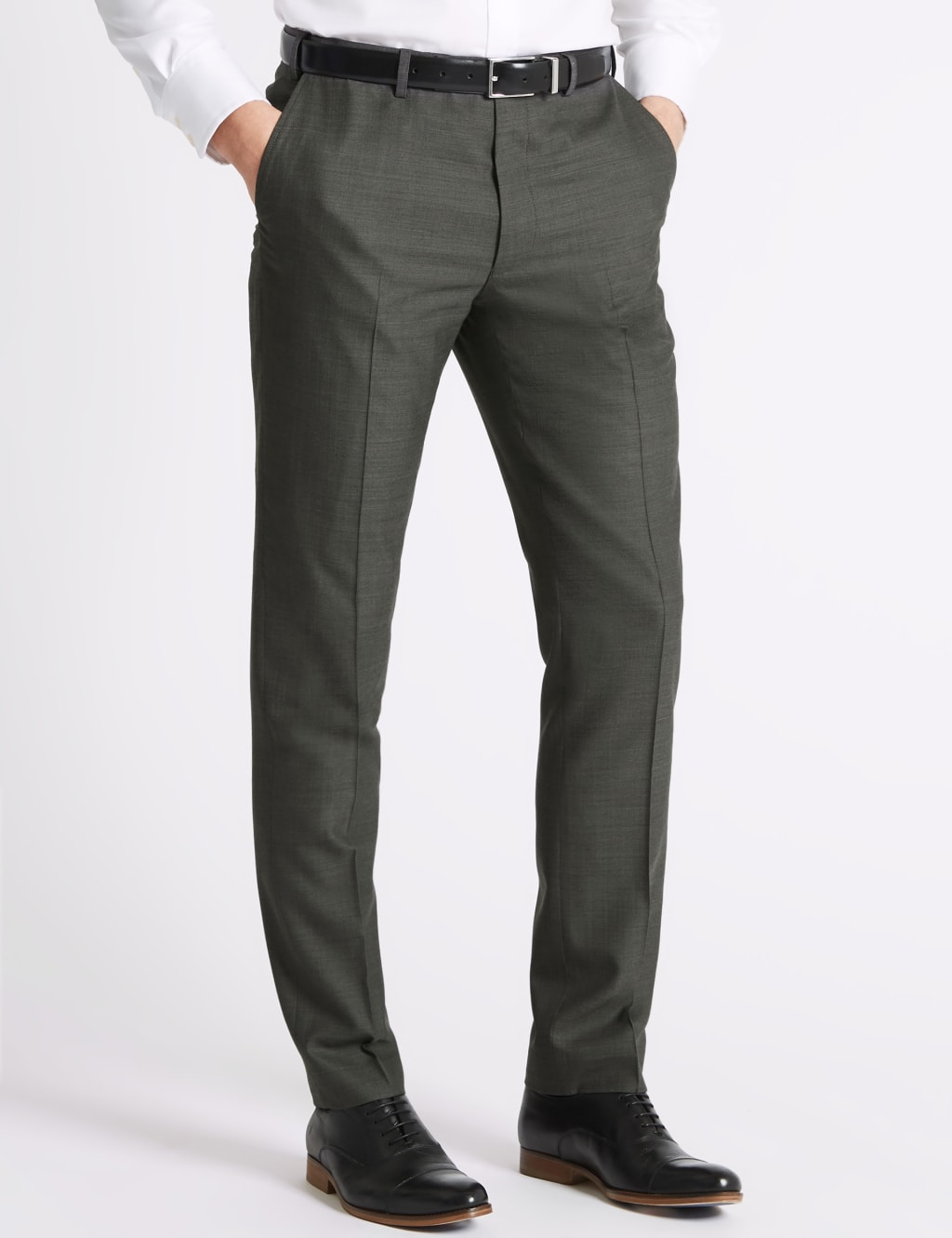 Big Tall Grey Tailored Fit Trousers M S Collection M S