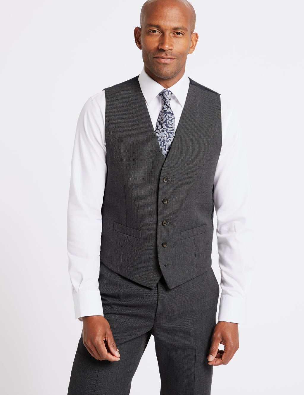 M&s grey waistcoat hotsell