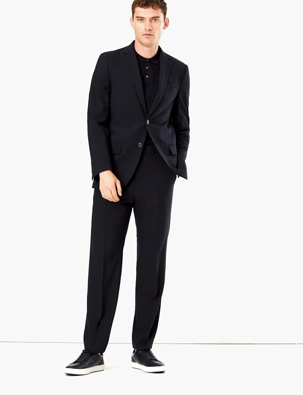 The Ultimate Navy Checked Regular Fit Trousers 7 of 7
