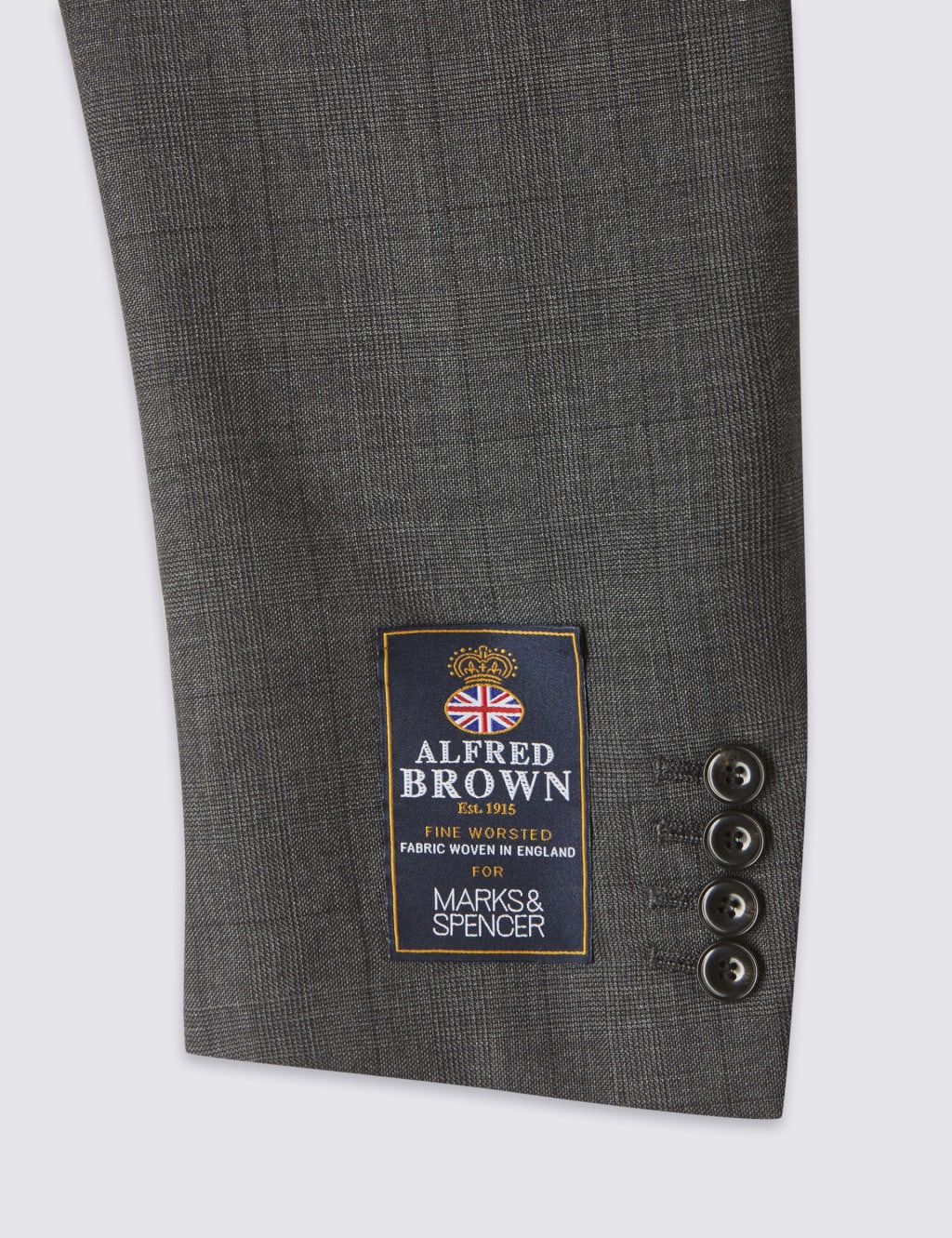 Grey Checked Slim Fit Wool Jacket 8 of 9