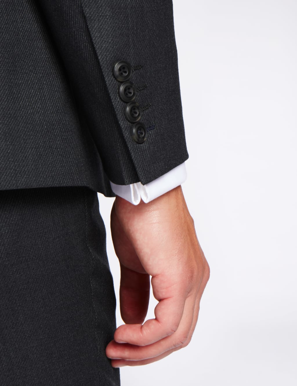 Big & Tall Charcoal Slim Fit Wool Jacket 6 of 7