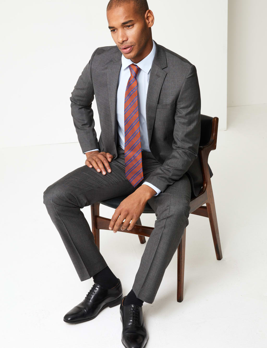 Grey Slim Fit Wool Jacket M S Collection Luxury M S