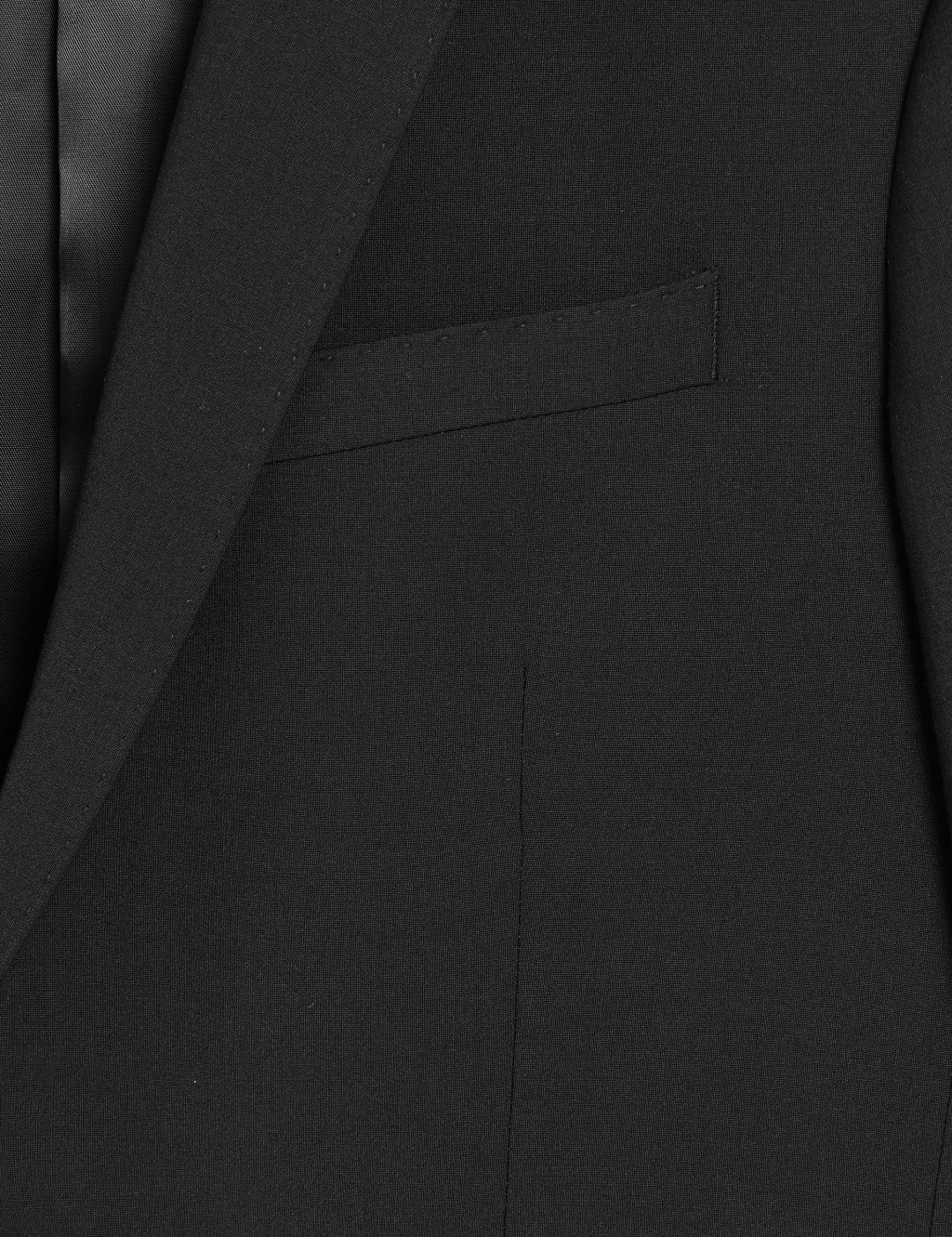 Black Tailored Fit Wool Rich Jacket 8 of 9