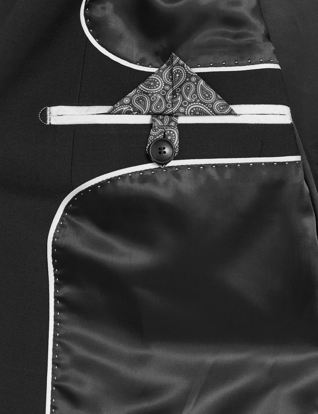 Black Tailored Fit Wool Rich Jacket 9 of 9