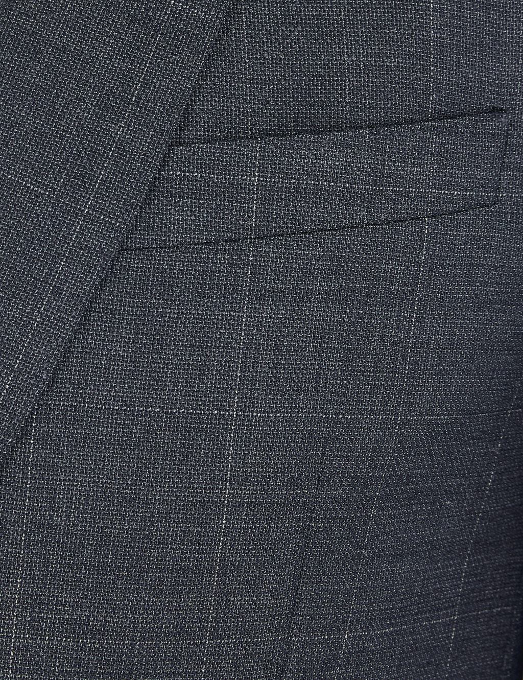 Blue Checked Slim Fit Wool Jacket 7 of 7