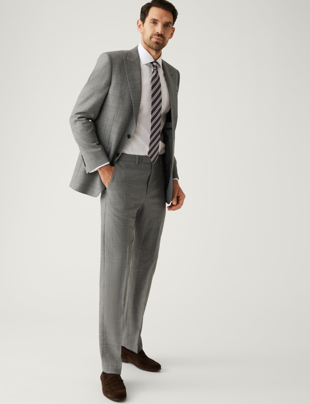 Regular Fit Pure Wool Check Suit Jacket 5 of 9