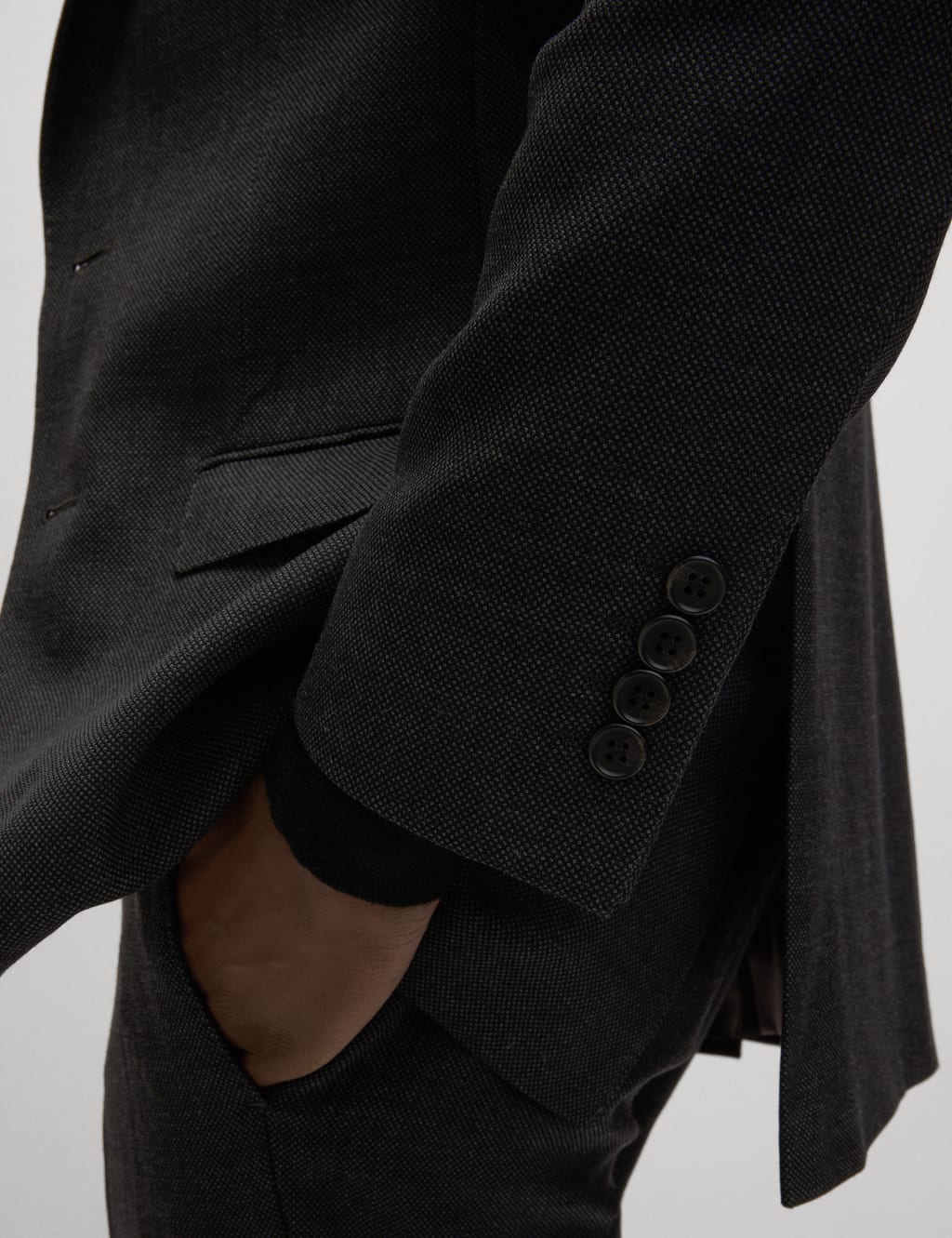Slim Fit Pure Wool Textured Suit Jacket 4 of 7