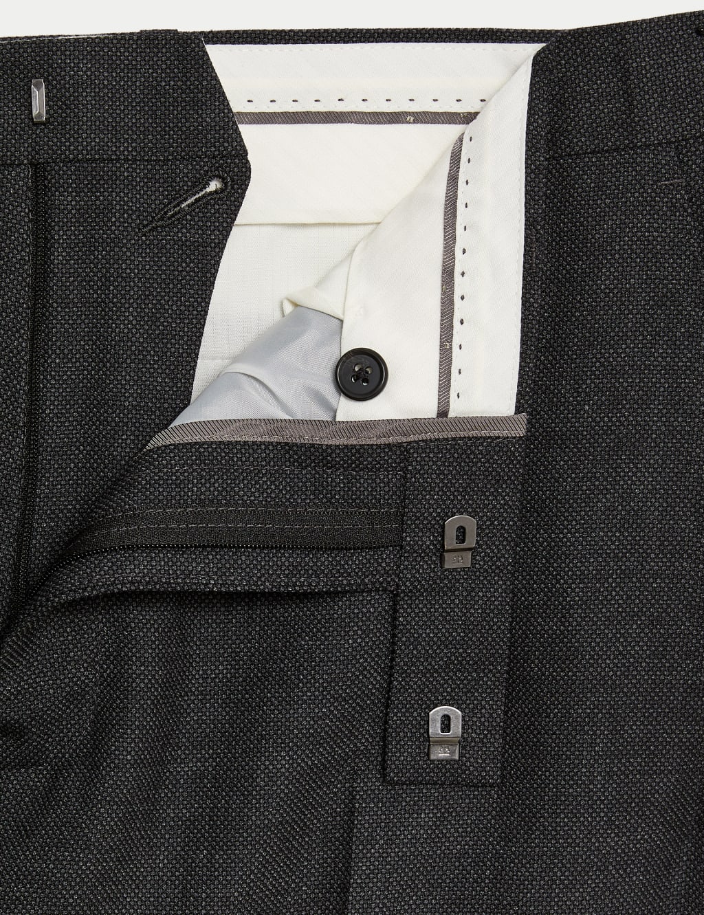 Slim Fit Pure Wool Textured Suit Trousers 3 of 8
