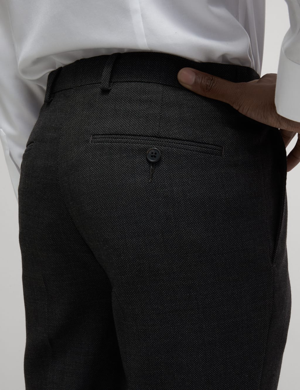 Slim Fit Pure Wool Textured Suit Trousers 4 of 8