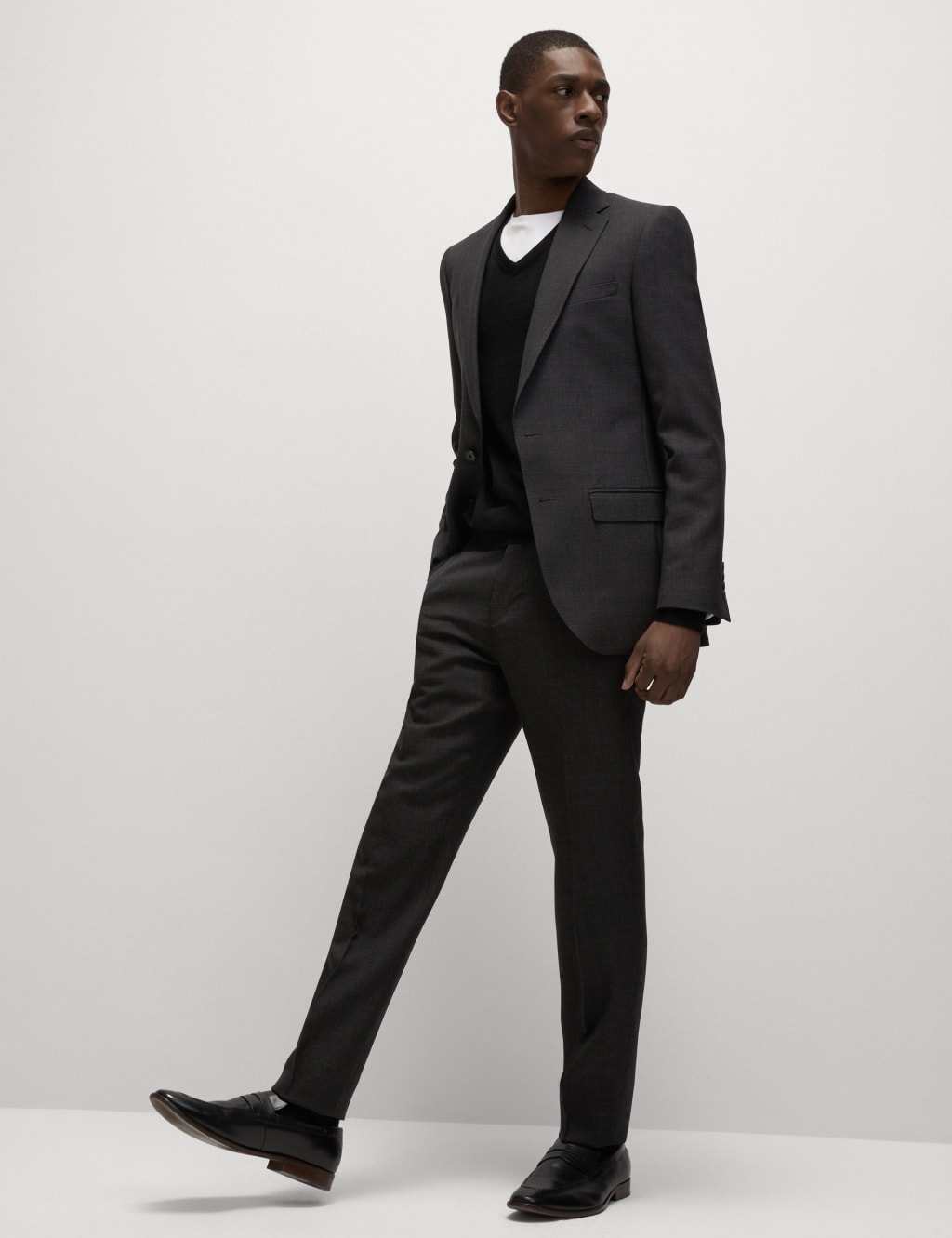 Slim Fit Pure Wool Textured Suit Trousers 6 of 8